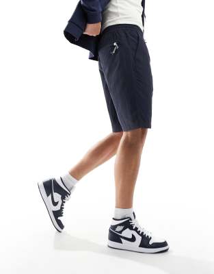 mayhew technical cargo shorts in navy-Black