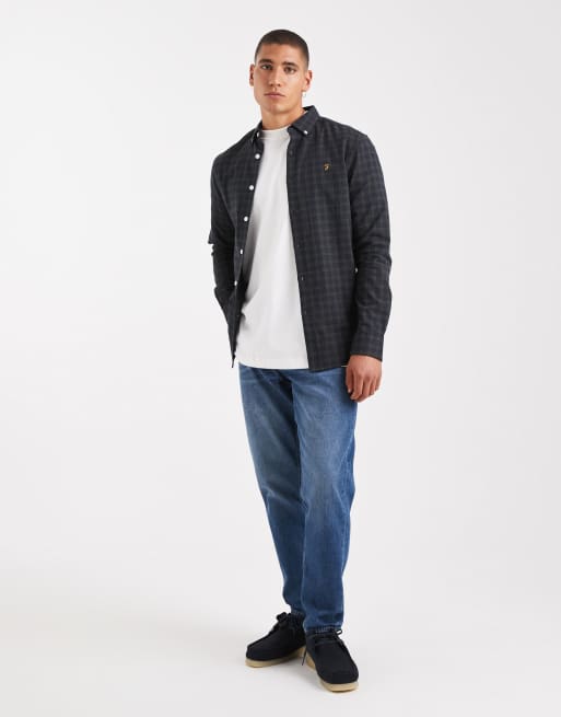 Farah - Millers - Camicia blu navy a maniche lunghe, 2 di 5