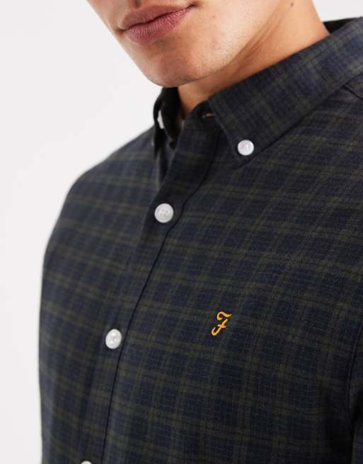 Farah - Millers - Camicia blu navy a maniche lunghe, 5 di 5