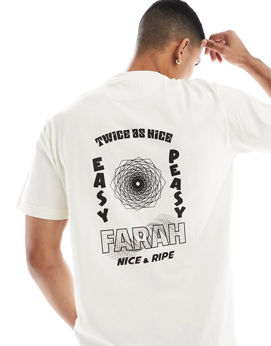 Farah moore backprint t-shirt in white