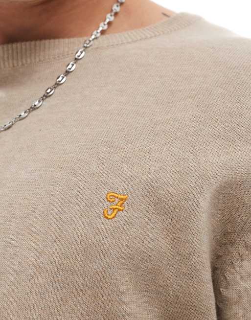 Farah - Mullen - Beige strikket pullover-trøje, 3 af 4