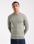 [Farah] Farah Mullen merino wool jumper in green XL GREEN