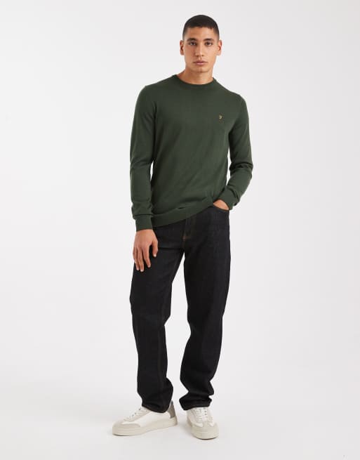 Farah - Mullen - Pull en laine mérinos - Vert foncé, 2 de 5