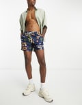 [Farah] Farah Murphy swim shorts in navy floral S Navy