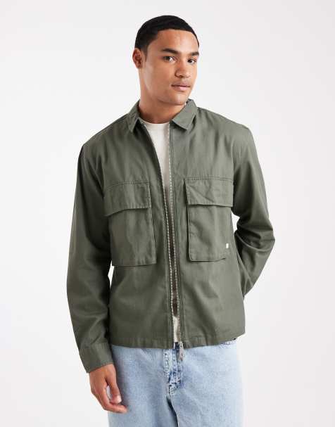 Farah Murphy zip through jacket in green - view 1