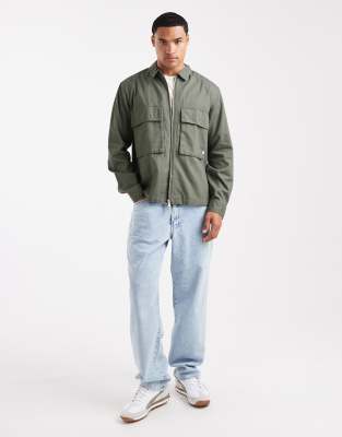Farah Murphy Zip Up Jacket In Green