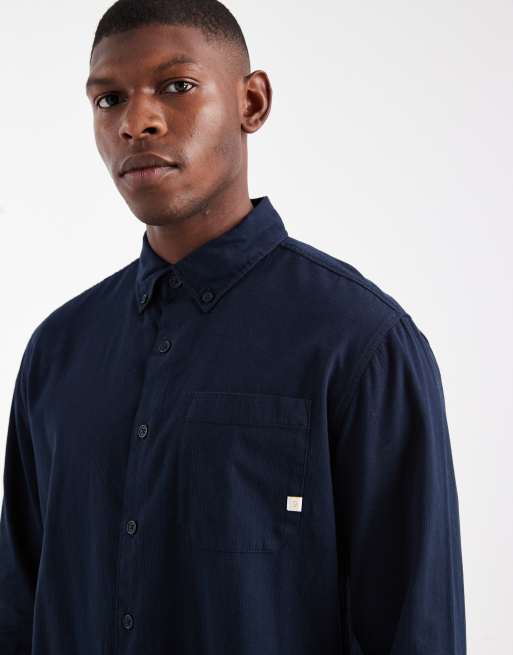 Farah - Netherton - Corduroy overhemd met lange mouwen in marineblauw, 5 van 5