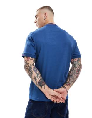 Farah Danny Cotton T-shirt In Blue In Blue
