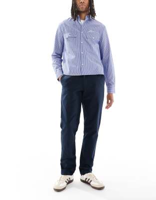 Farah Norwood Hopsack Pants In Blue