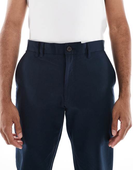 Farah norwood hopsack pants in navy | ASOS