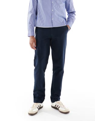 Farah Farah norwood hopsack trouser in navy