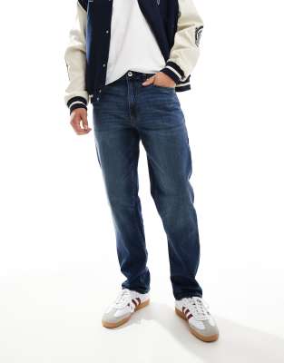 Farah - Norwood - Jeans ampi indaco invecchiato