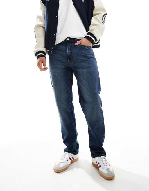 Farah - Norwood - Losse jeans in 'wear indigo'