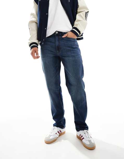 Farah – Norwood – Luźne niebieskie jeansy z efektem sprania - view 1