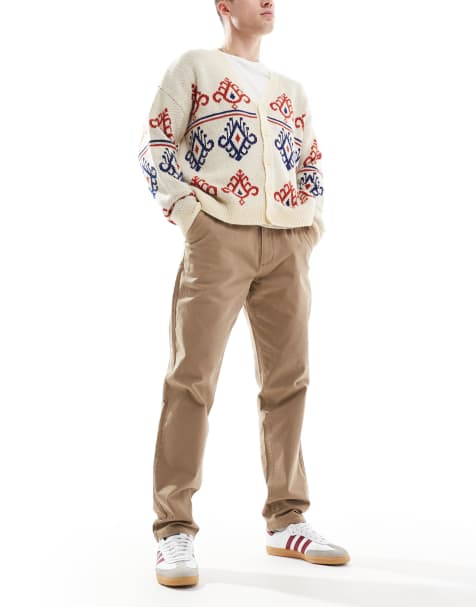 Farah - Norwood - Pantalon chino coupe classique en sergé - Beige - view 1