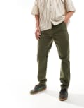 [Farah] Farah Norwood regular fit chino pants in khaki-Green W30 KHAKI