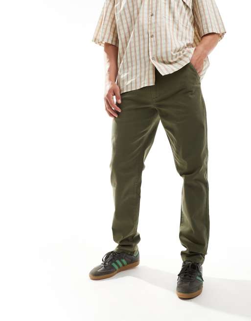 Farah - Norwood - Regular-fit chinobroek in kaki
