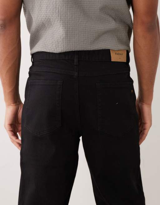 Farah - Norwood - Sorte denimjeans med lige ben, 4 af 5