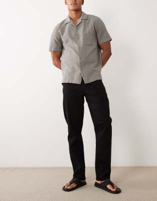 Farah Norwood Straight Leg Denim Jeans In Black