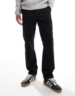 Farah norwood straight leg twill trouser black