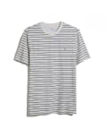 [Farah] Farah Oakland stripe t-shirt in white and navy S White