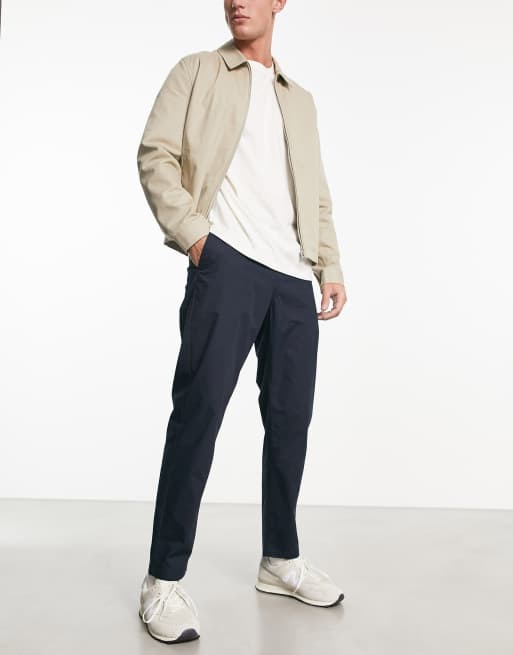 Farah Osborne - Regular fit broek van canvas in echt marineblauw