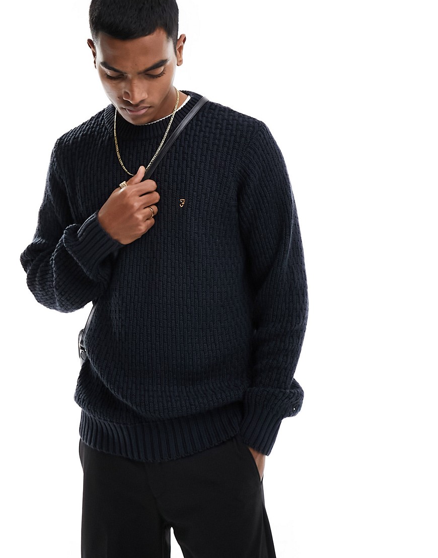panucci textured sweater in navy