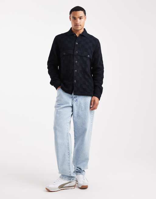Farah Pemberton long sleeve shirt in navy, 2 of 5