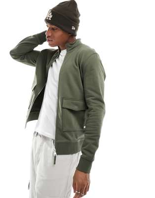 Farah Pirlo Zip Sweat In Green