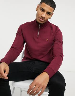 farah quarter zip sweatshirt