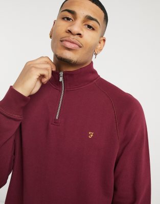 farah quarter zip sweatshirt