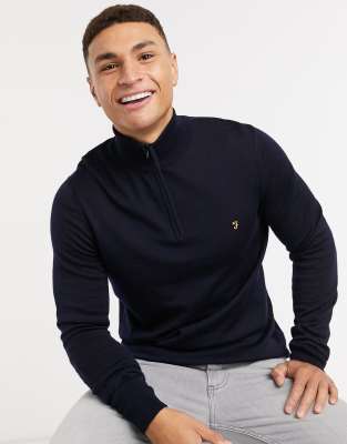 half zip jumper navy