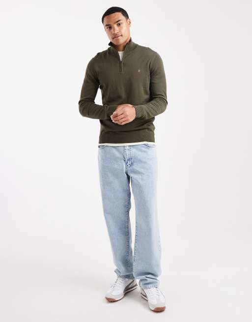Farah - Redchurch - Maglione verde in lana merino , 2 di 5