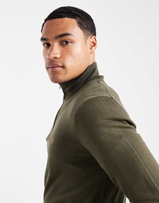 Farah - Redchurch - Maglione verde in lana merino , 4 di 5
