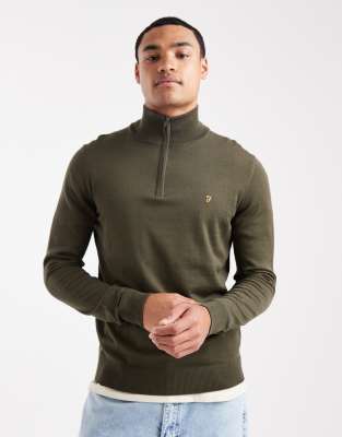 Farah Redchurch Merino Wool Sweater In Green