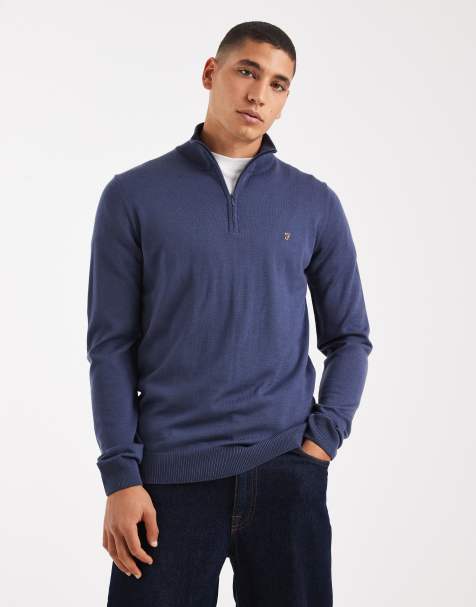 Farah – Redchurch – Pullover aus Merinowolle in Blau - view 1