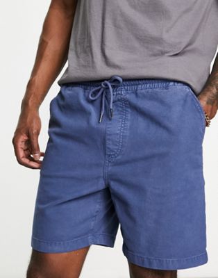 Farah redwald canvas short shorts in mid blue wash ASOS