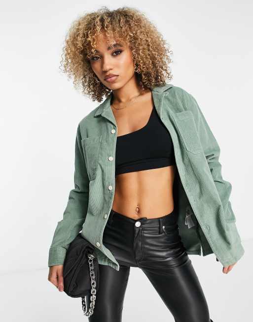 Farah - Reedy - Boyfriend overhemd van corduroy in saliegroen