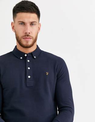 farah ricky long sleeve polo shirt