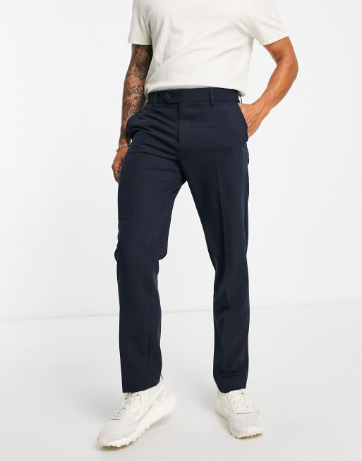 Farah Roachman regular fit smart trousers in navy | ASOS