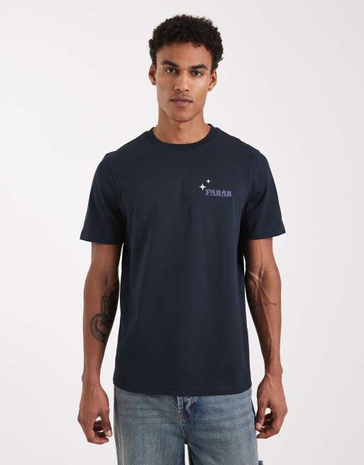 Farah – Roderick – Marinblå t-shirt med tryck, 3 av 5