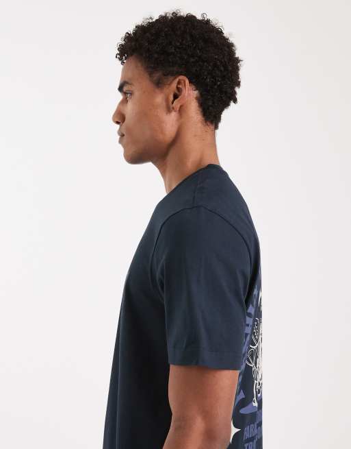 Farah - Roderick - T-shirt à imprimé graphique - Bleu marine, 4 de 5