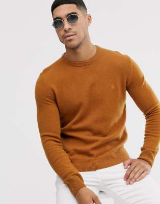 tan crew neck sweater
