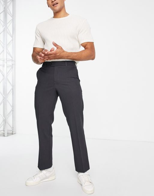 Farah Rushmore cotton cord tapered pants in black