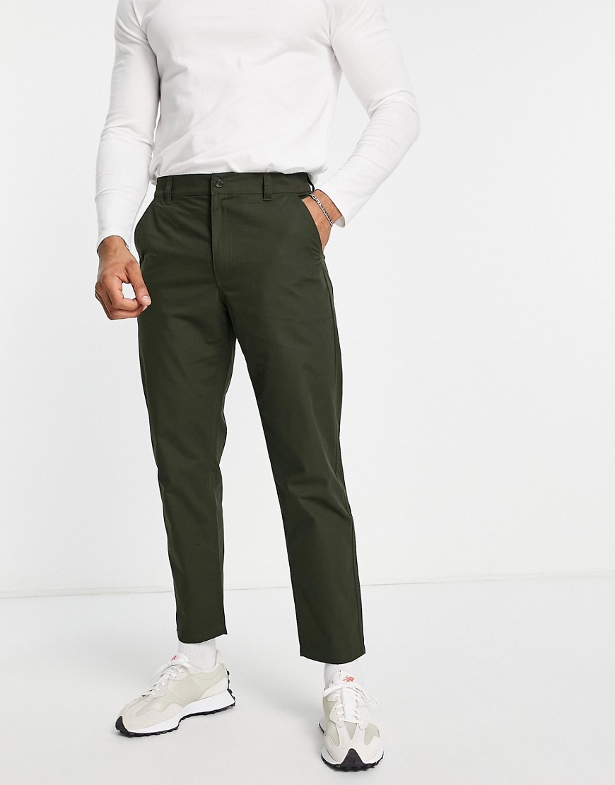 Farah Rushmore regular pants in khaki-Green