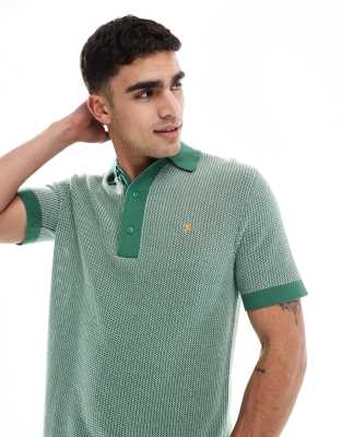 Farah Farah sandford knited polo in green