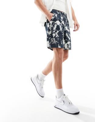 Farah sepel fatigue print shorts in navy