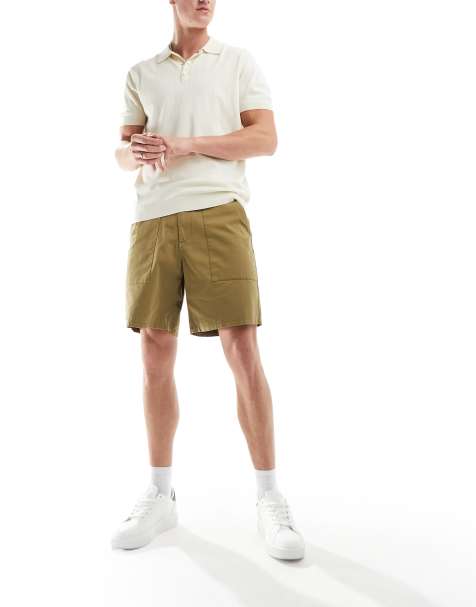Farah sepel fatigue shorts in beige - view 1
