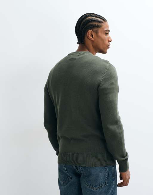Farah Shepard stickad tröja med rund halsringning i grön, 3 av 5