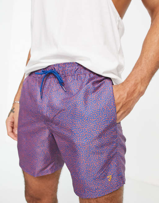 Farah - Short de bain à imprimé - Violet
